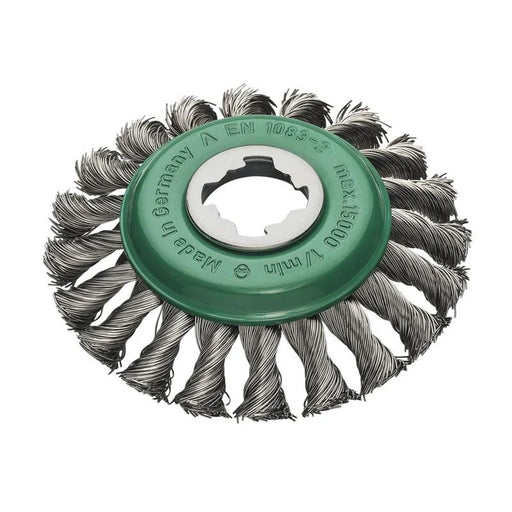 Lessmann X-Lock Stainless Steel Knot Bevel Brush 115mm Non Spark - 472.85X