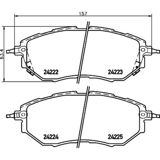 Mintex Front Brake Pad Set MDB2704