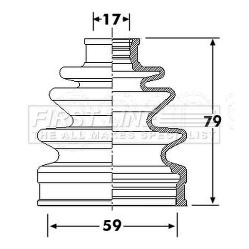 First Line Drive Shaft Bellow Kit Front Left FCB6293