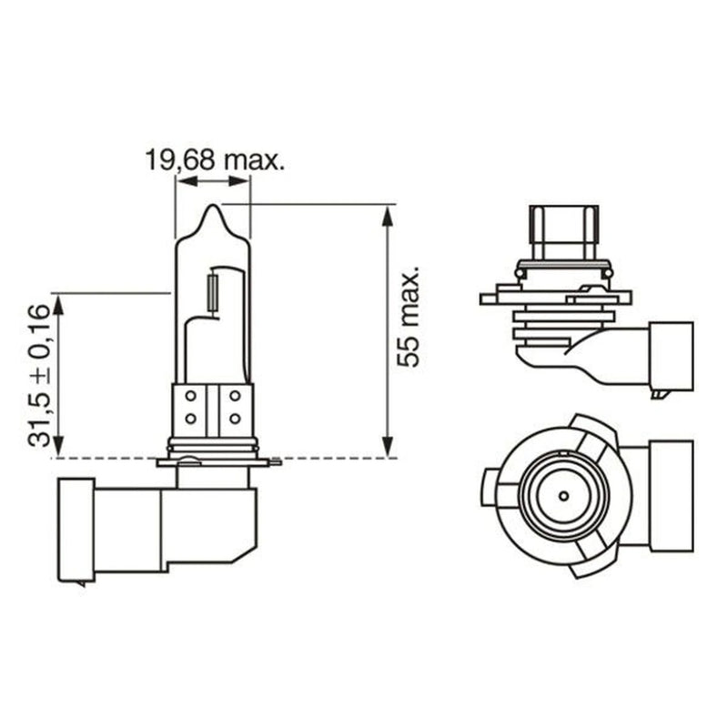 Bosch Car Light Bulb HB3 P20d 12V 60W 1 987 302 154