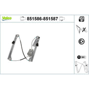 Valeo Electric Window Regulator Lifter Right Front 851587