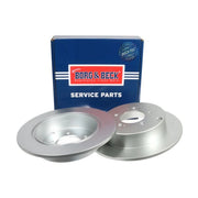Borg & Beck 2 x Solid Rear Brake Discs BBD4763