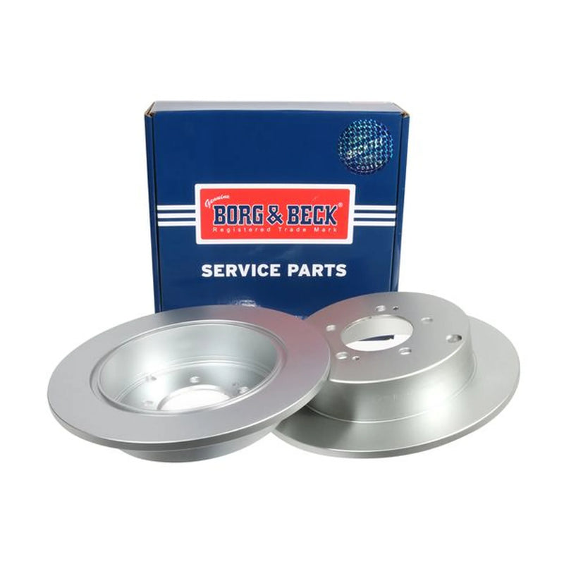 Borg & Beck 2 x Solid Rear Brake Discs BBD4763