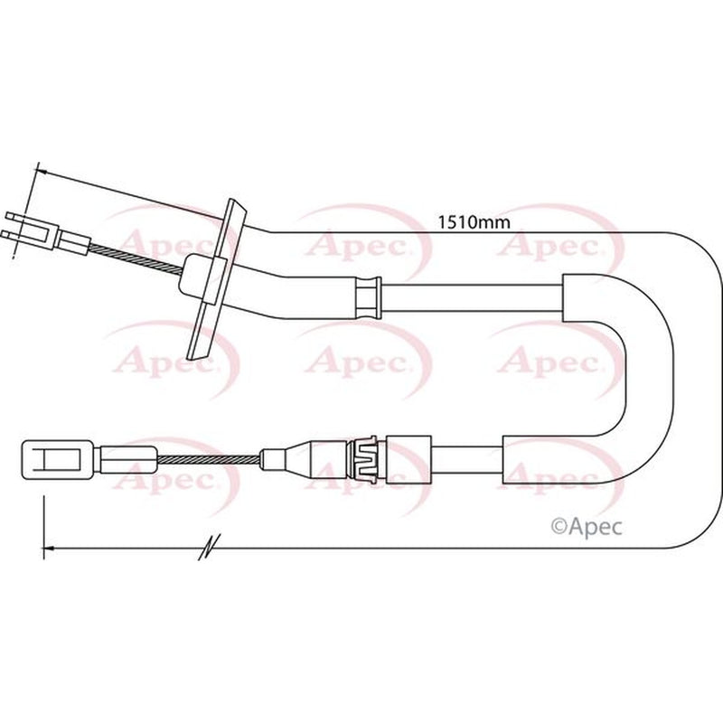 Apec Handbrake Cable Left Rear CAB1284