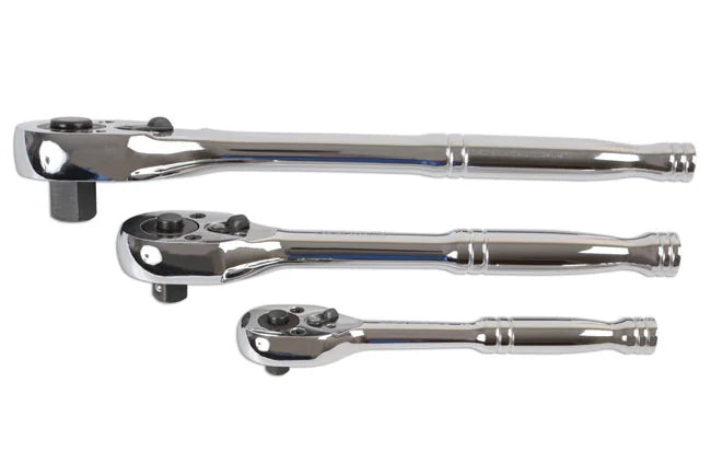Laser Tools Standard Ratchet Set 1/4"D, 3/8"D, 1/2"D 3pc - PL