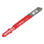 Faithfull 8009-HSS Metal Cutting Jigsaw Blades Pack of 5 T118A - FAIJBT118A