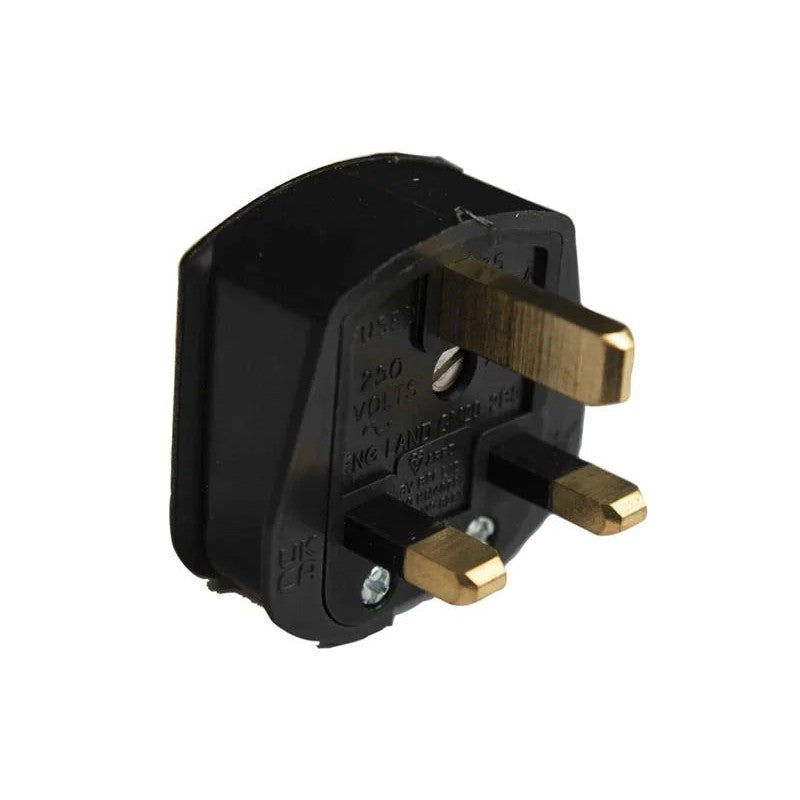 Dencon Rubber Plug 13 Amp Black 6283BNB - 6283BNB