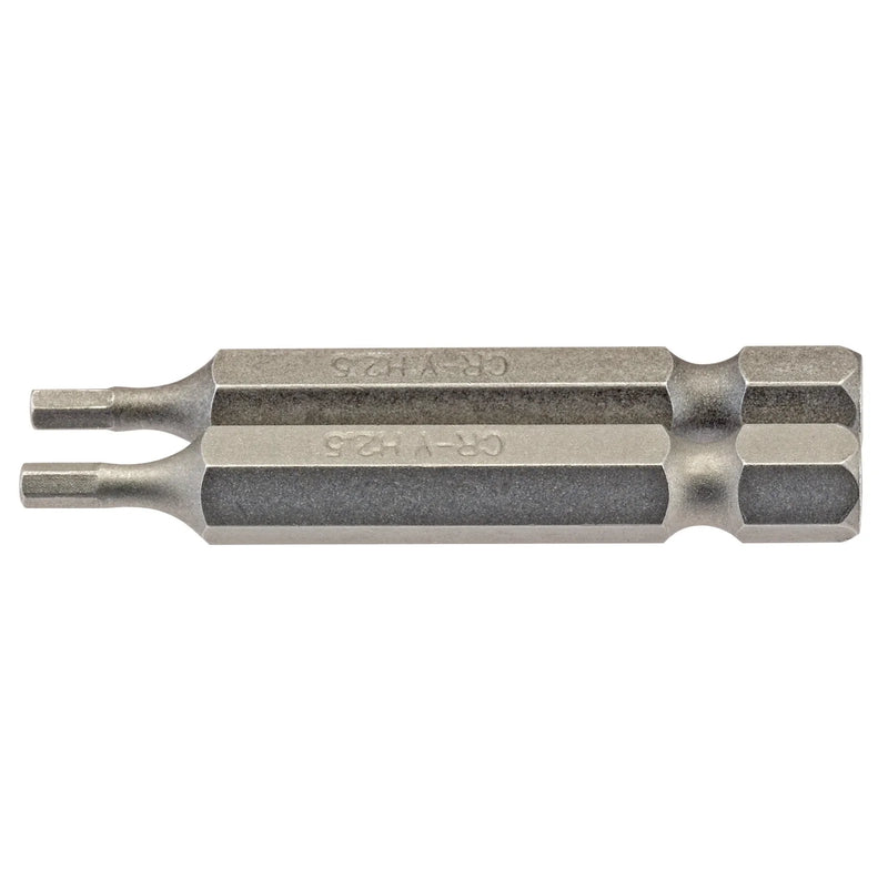 Draper Hexagonal Insert Bit 1/4" Hex, 50mm Long - Multi-Length Options