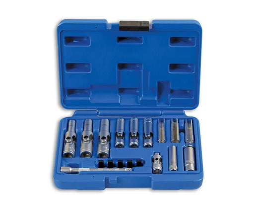 Laser Tools Specialist Thin Wall Glow Plug Socket Set 1/4"D, 3/8"D 18pc - PL