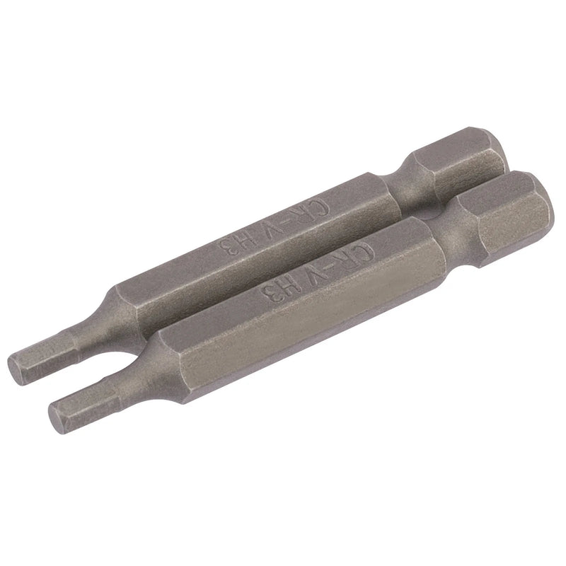 Draper Hexagonal Insert Bit 1/4" Hex, 50mm Long - Multi-Length Options