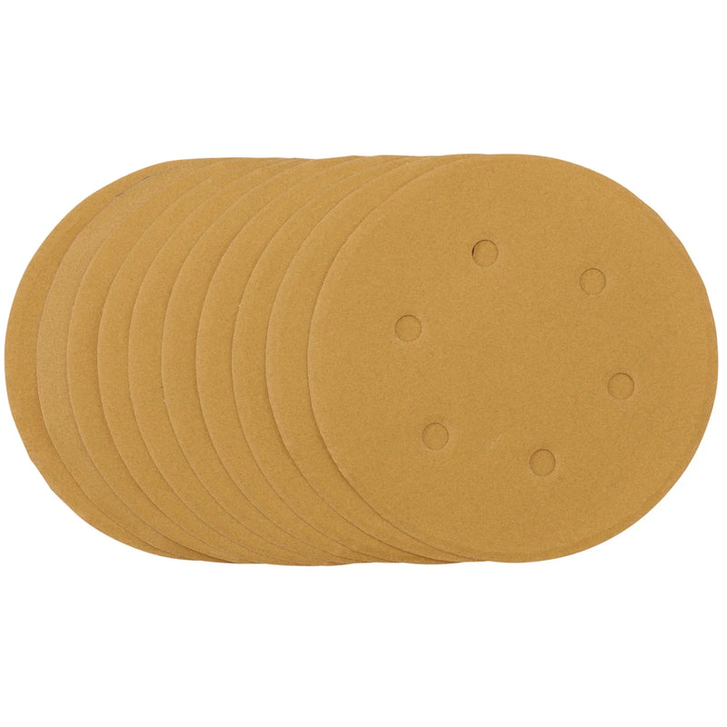 Draper Gold Sanding Discs 150mm 240 Grit Pack of 10