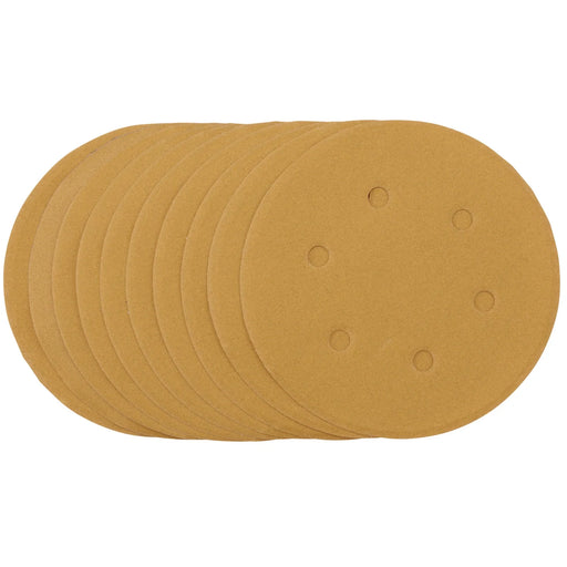 Draper Gold Sanding Discs 150mm 240 Grit Pack of 10