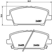 Brembo 4 x Front Brake Pad Set P28037