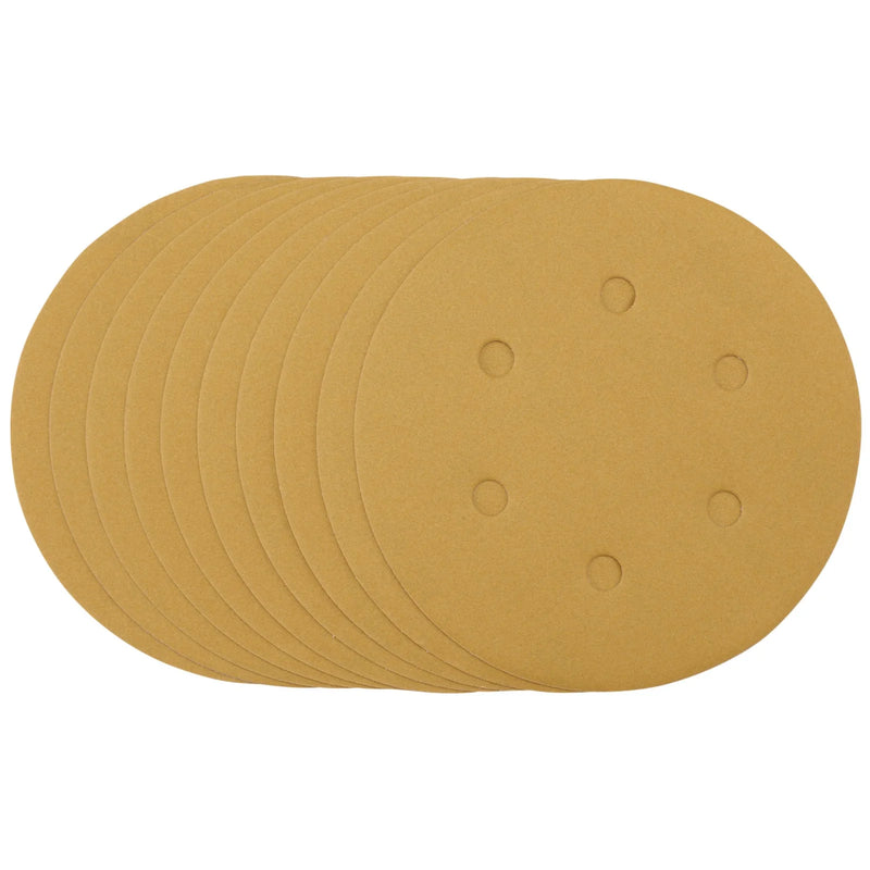 Draper Gold Sanding Discs 150mm 320 Grit Pack of 10
