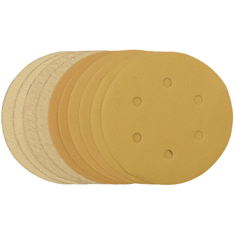 Draper Sanding Discs 150mm Assorted Grit Pack of 10