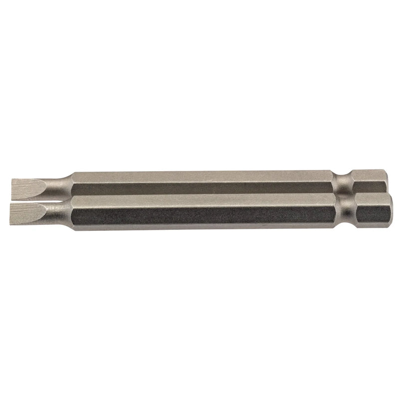 Draper Plain Slot Insert Bit - 1/4" Hex, 75mm Length (Pack of 2)