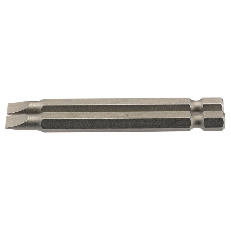 Draper Plain Slot Insert Bit - 1/4" Hex, 75mm Length (Pack of 2)