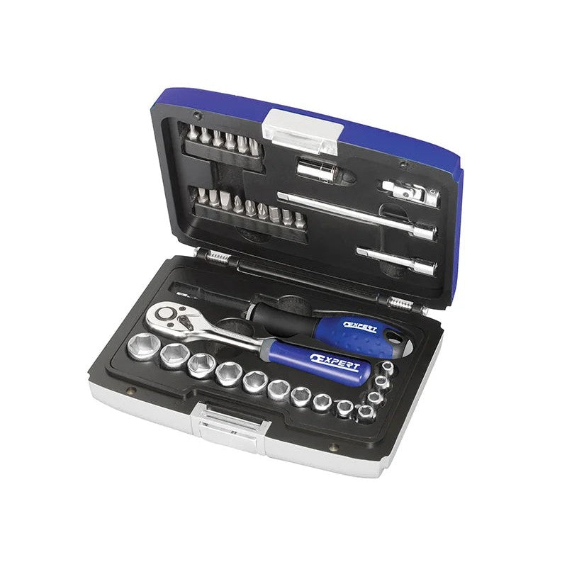 Expert 1/4in Drive Socket & Accessory Set, 34 Piece - E194672