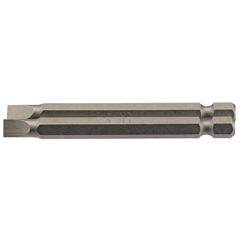 Draper Plain Slot Insert Bit - 1/4" Hex, 75mm Length (Pack of 2)