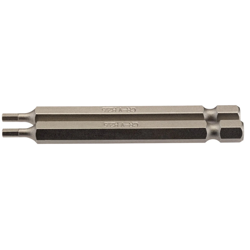 Draper Hexagonal Insert Bit 1/4" Hex 75mm Long - Multiple Lengths Available