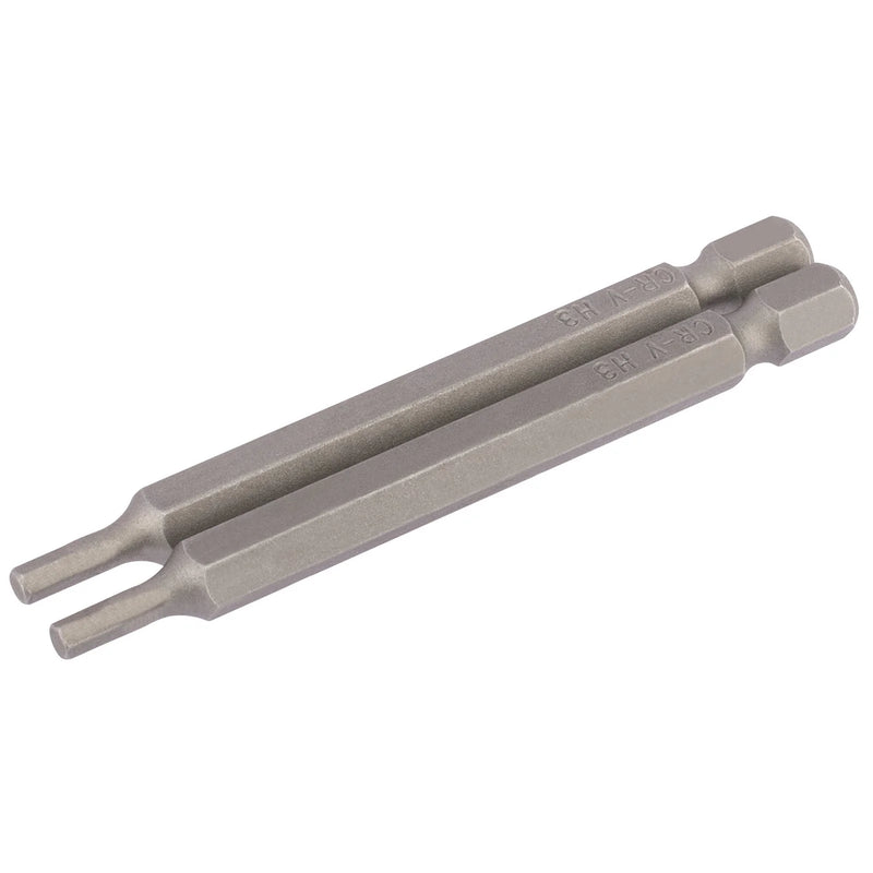 Draper Hexagonal Insert Bit 1/4" Hex 75mm Long - Multiple Lengths Available