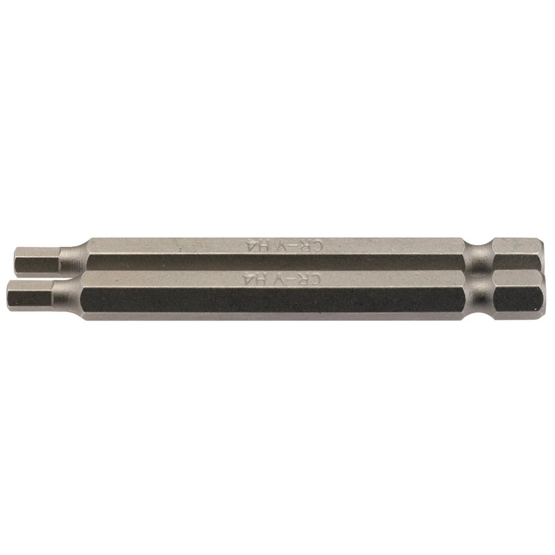 Draper Hexagonal Insert Bit 1/4" Hex 75mm Long - Multiple Lengths Available