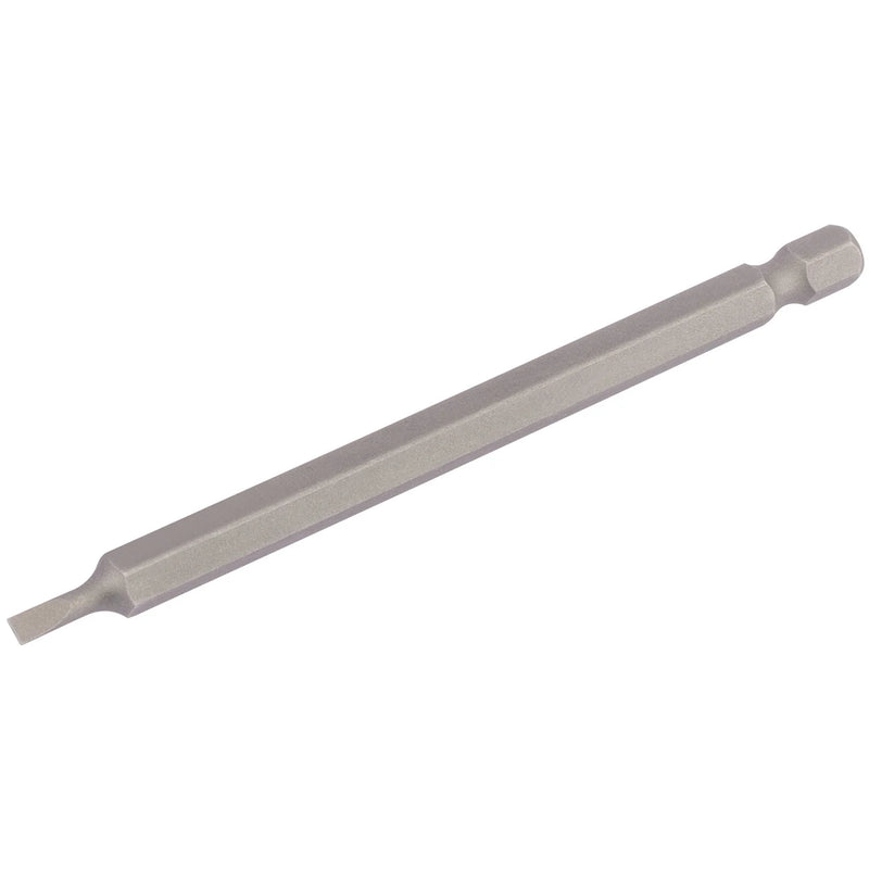 Draper Plain Slot Insert Bit, 1/4" Hex, 100mm Long - Various Sizes