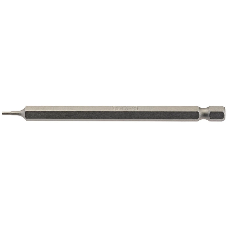 Draper Hexagonal Insert Bit, 1/4" Hex, 100mm Long - Multiple Lengths