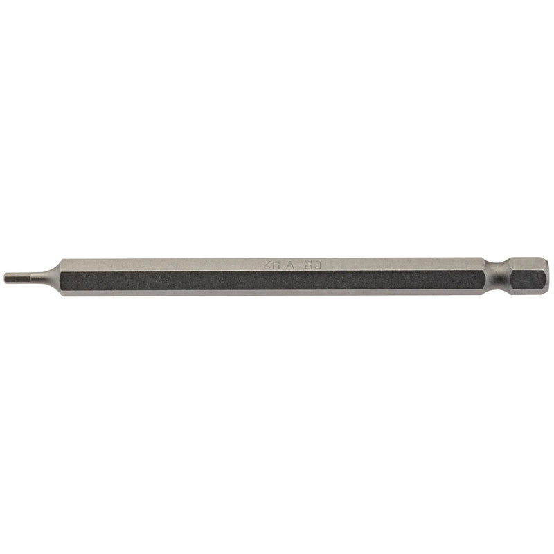 Draper Hexagonal Insert Bit, 1/4" Hex, 100mm Long - Multiple Lengths