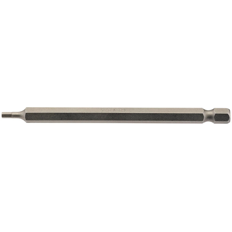 Draper Hexagonal Insert Bit, 1/4" Hex, 100mm Long - Multiple Lengths