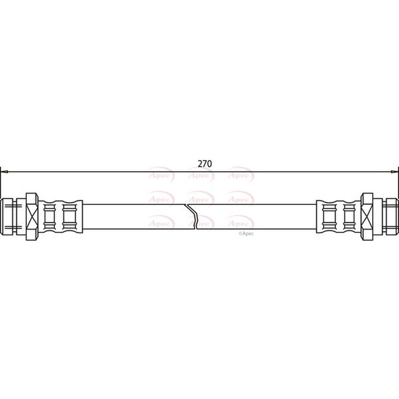 Apec Brake Hydraulic Hose Line Rear HOS3097