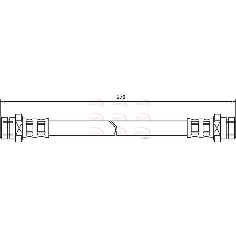 Apec Brake Hydraulic Hose Line Rear HOS3097