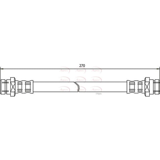 Apec Brake Hydraulic Hose Line Rear HOS3097