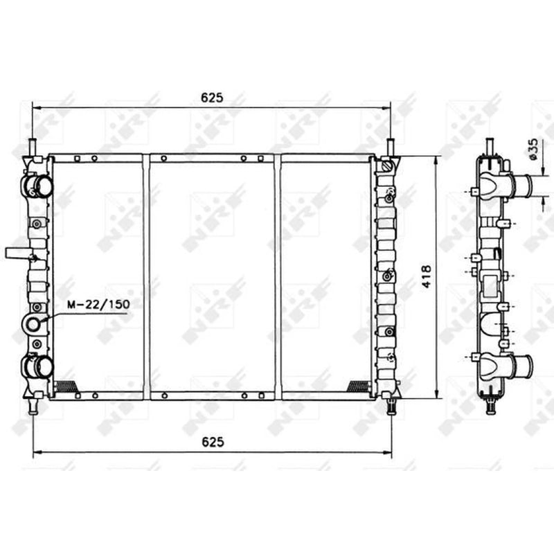 NRF Engine Radiator 58122