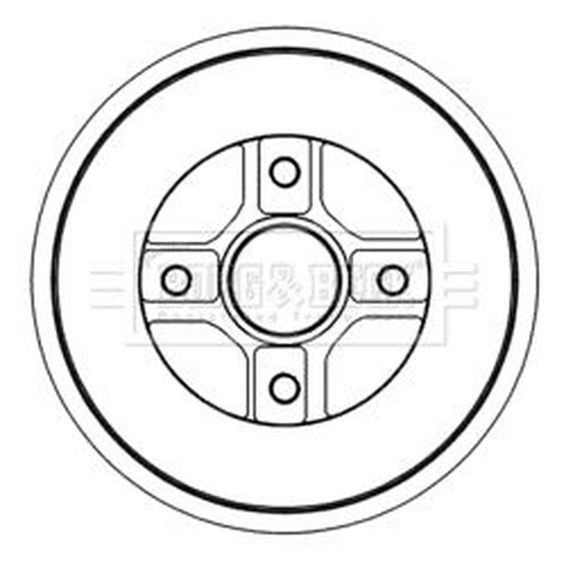 Borg & Beck Brake Drum Assembly Rear BBR7225