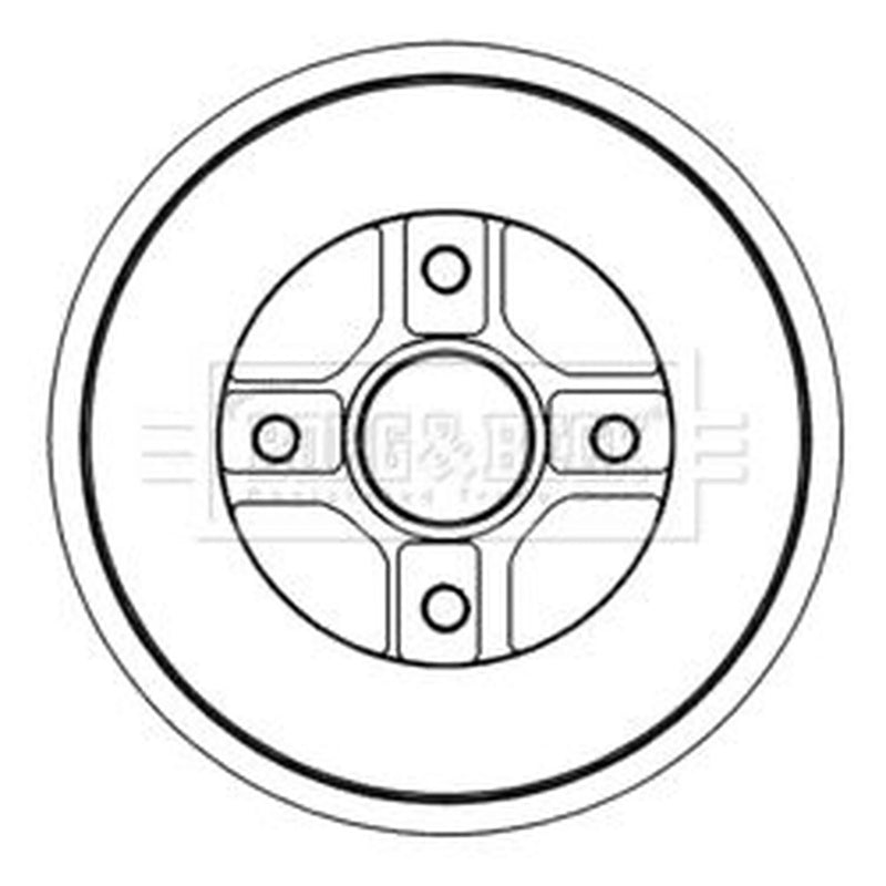 Borg & Beck Brake Drum Assembly Rear BBR7225