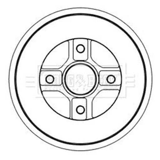 Borg & Beck Brake Drum Assembly Rear BBR7225