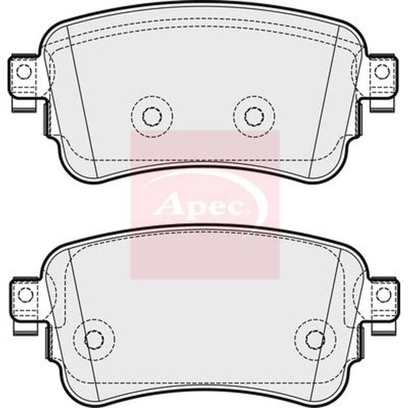Apec Rear Brake Pad Set PAD2182