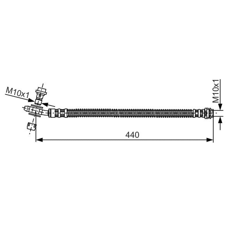 Bosch Brake Hydraulic Hose Line Rear 1 987 481 175