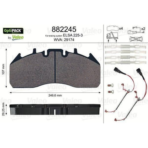 Genuine Valeo Brake Pads Fits Rt Premium Dxi Valeo  - Town Parts