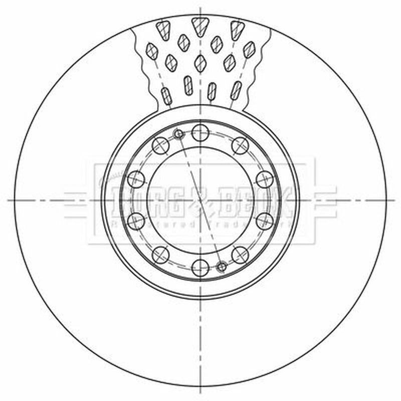 Borg & Beck 2 x Vented Rear Brake Discs BBD32793