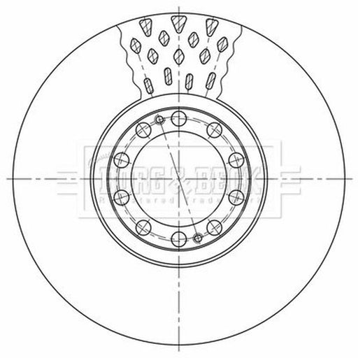 Borg & Beck 2 x Vented Rear Brake Discs BBD32793