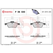 Brembo 4 x Front Brake Pad Set P06030