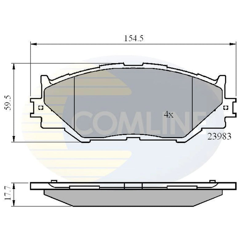 Comline 4 x Front Brake Pad Set CBP01632