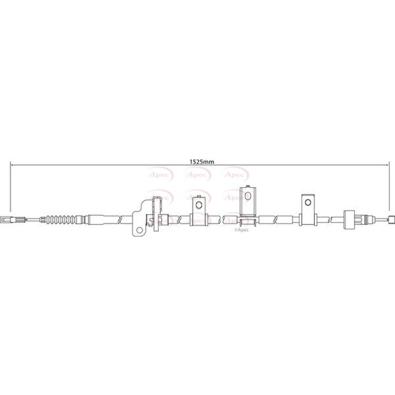 Apec Handbrake Cable Left Rear CAB1255