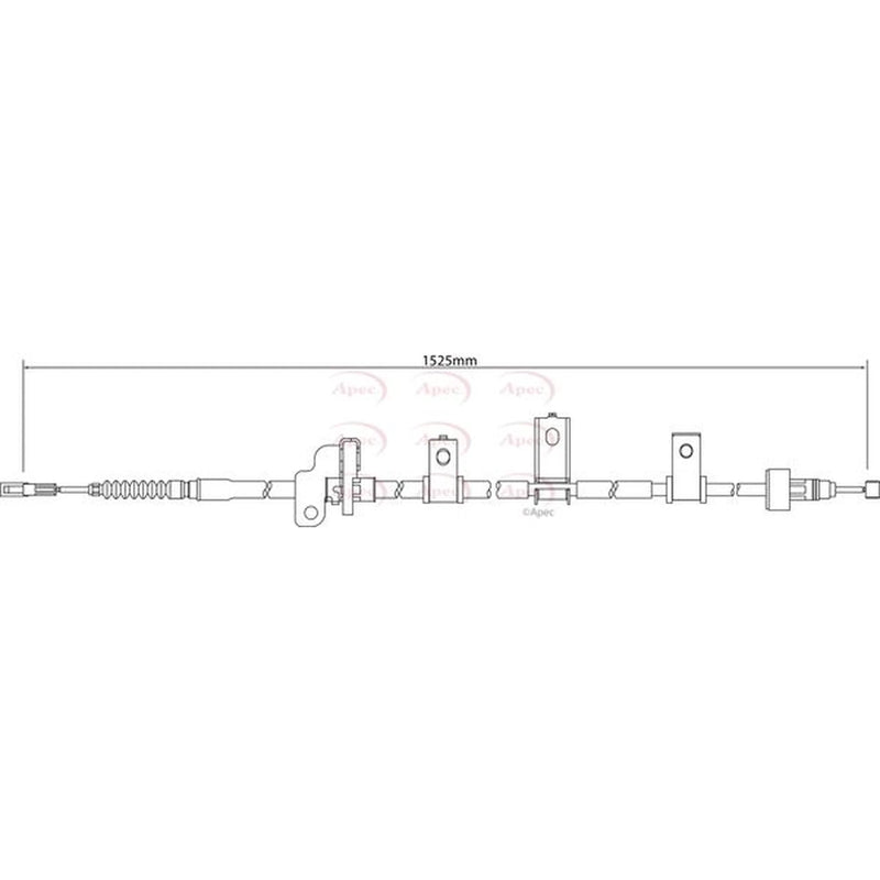 Apec Handbrake Cable Left Rear CAB1255