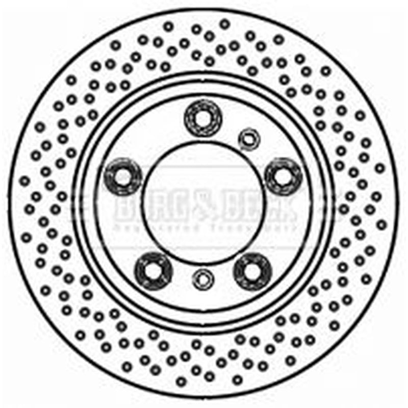 Borg & Beck 2 x Perforated/Vented Rear Brake Discs BBD5191