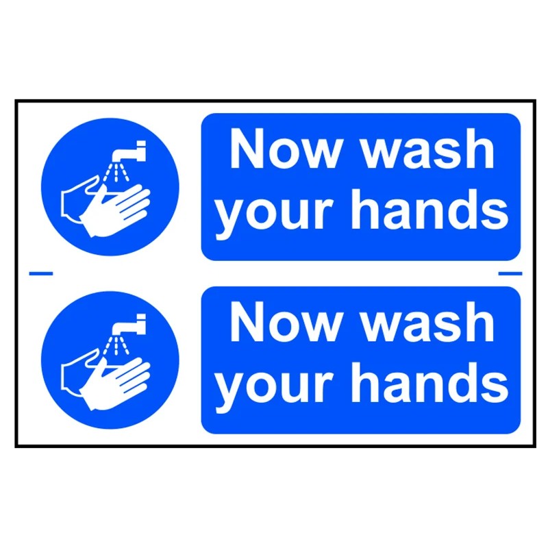 Scan Now Wash Your Hands - PVC Sign 300 x 200mm - 0404