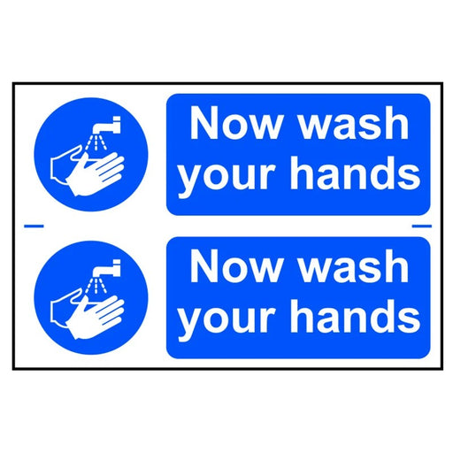 Scan Now Wash Your Hands - PVC Sign 300 x 200mm - 0404