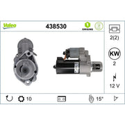 Valeo Starter Motor 12V 2kW 10 Teeth 438530